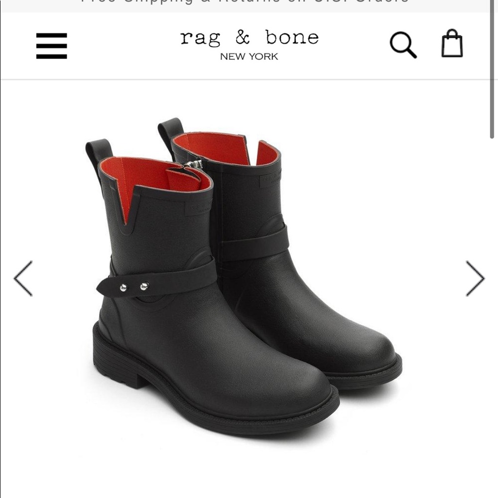 Navy Rag & Bone rain boots